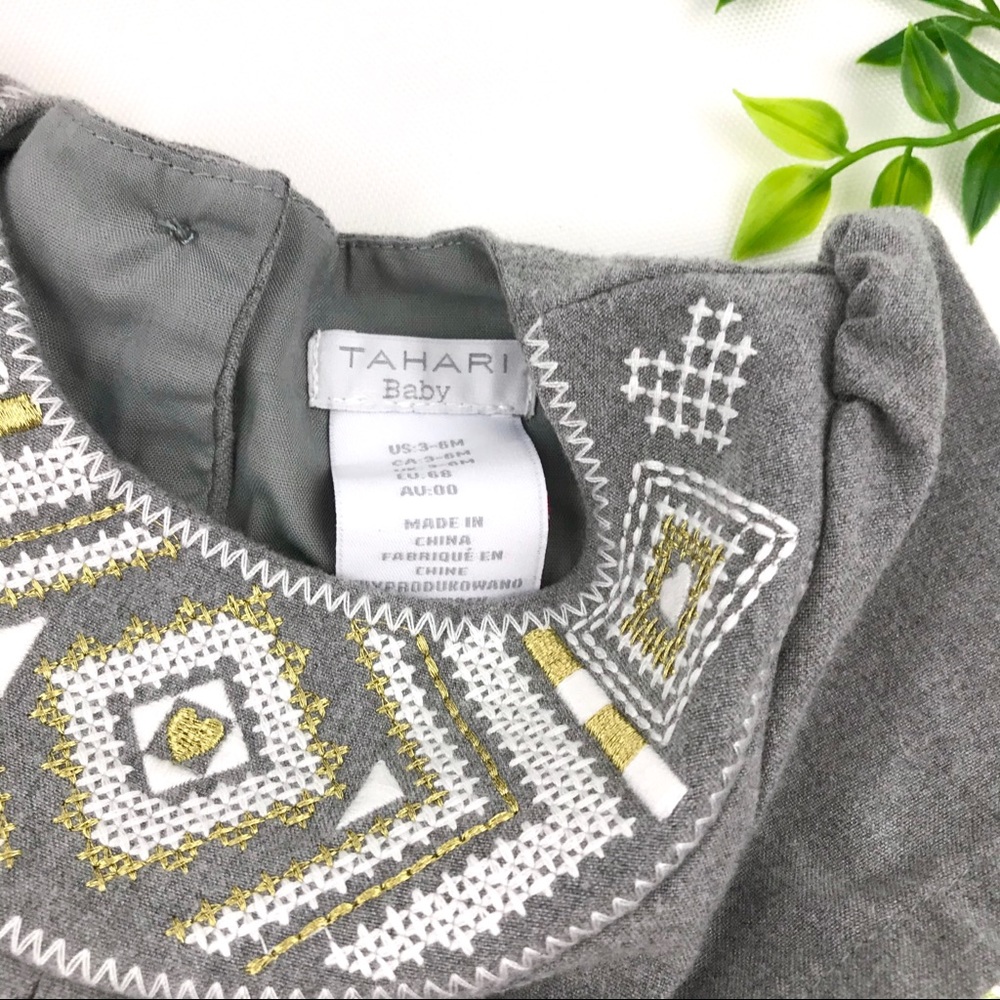 Tahari Baby Light Grey Dress - Picture 2 of 3